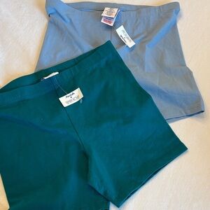 Avenue Kids Teal and Gray biker Shorts